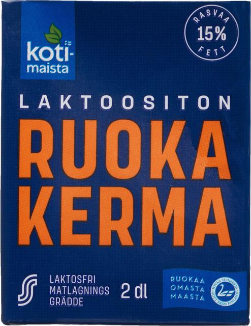 Kotimaista Ruokakerma 15% UHT laktoositon 2 dl