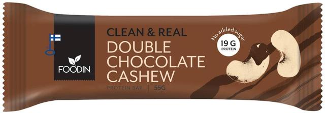 Foodin Clean&Real Protein Bar Double Chocolate Cashew 55g