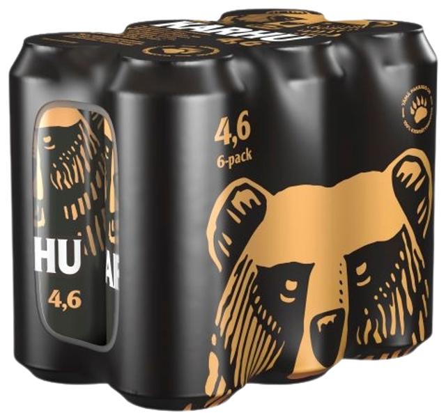 6-pack Karhu Lager olut 4,6% tölkki 0,5 L