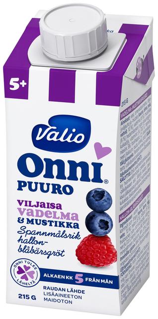 Valio Onni® vadelma-mustikkapuuro 215 g UHT (alk 5 kk)