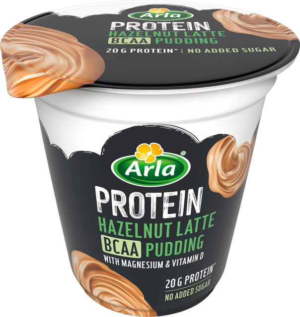 Arla Protein Hasselpähkinä Latte BCAA vanukas 200g laktoositon