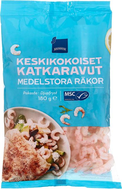 Rainbow keskikokoiset katkaravut MSC 180 g pakaste