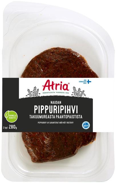 Atria Naudan Pippuripihvi Takuumureasta Paahtopaistista 280g