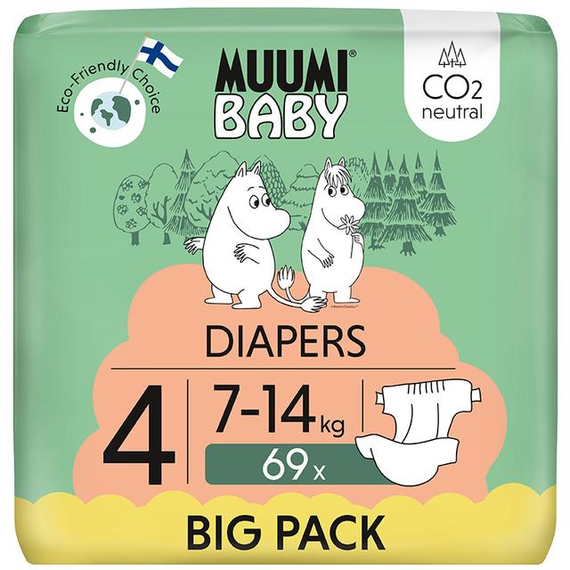 Muumi Baby Diapers teippivaippa 4 - 69 kpl 7-14 kg