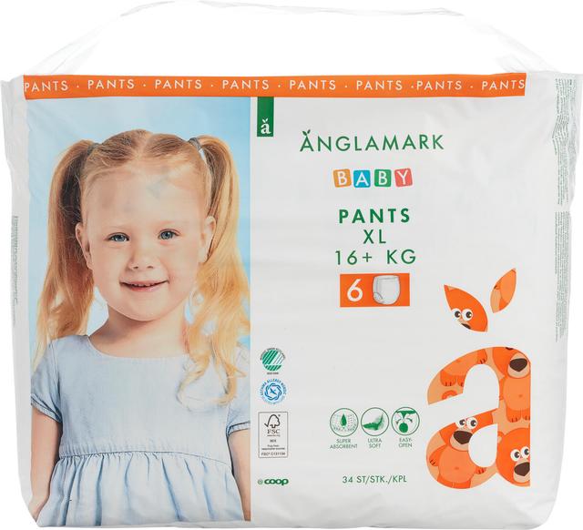 Änglamark Baby housuvaippa 6 XL 16+ kg 34 kpl