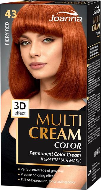 Joanna Multi color cream hiusväri 43 Fiery red permanent