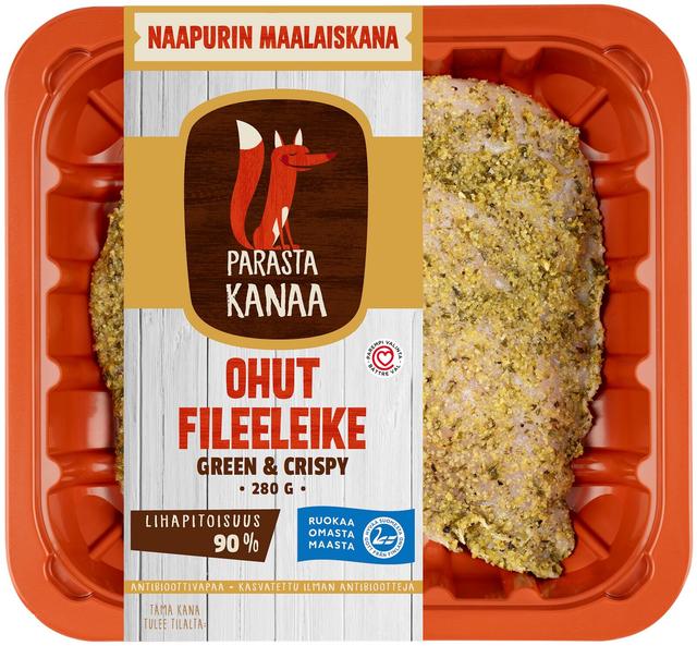 Naapurin Maalaiskanan ohut fileeleike, green&crispy 280g