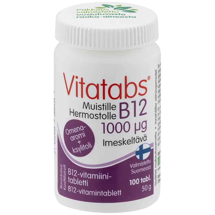 Vitatabs B12 1000 µg omena 100 tabl