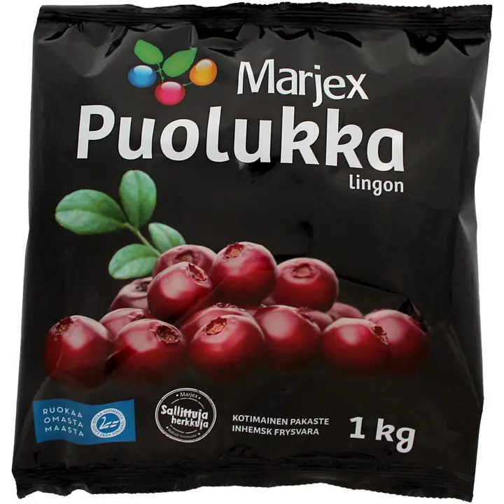 Marjex puolukka 1kg pakaste