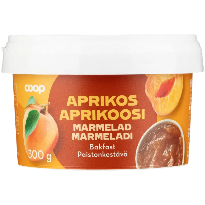 Coop aprikoosimarmeladi paistonkestävä 300 g