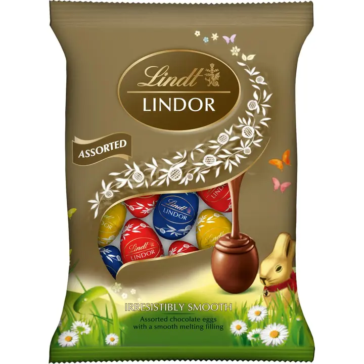 Lindt Lindor minimunat suklaa sekoitus, maito valko tumma suklaa täyte 90g