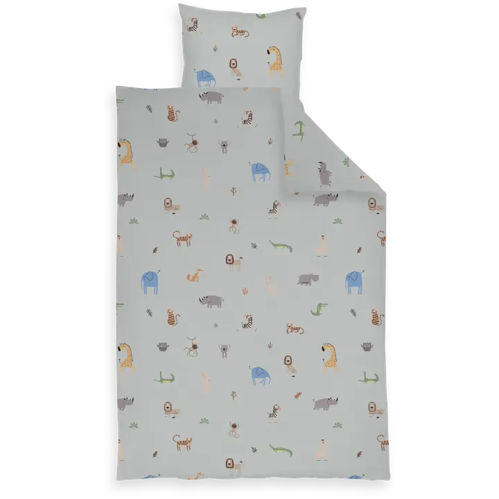 Ciraf lasten pussilakanasetti Safarin eläimet 120x160 + 40x60 cm