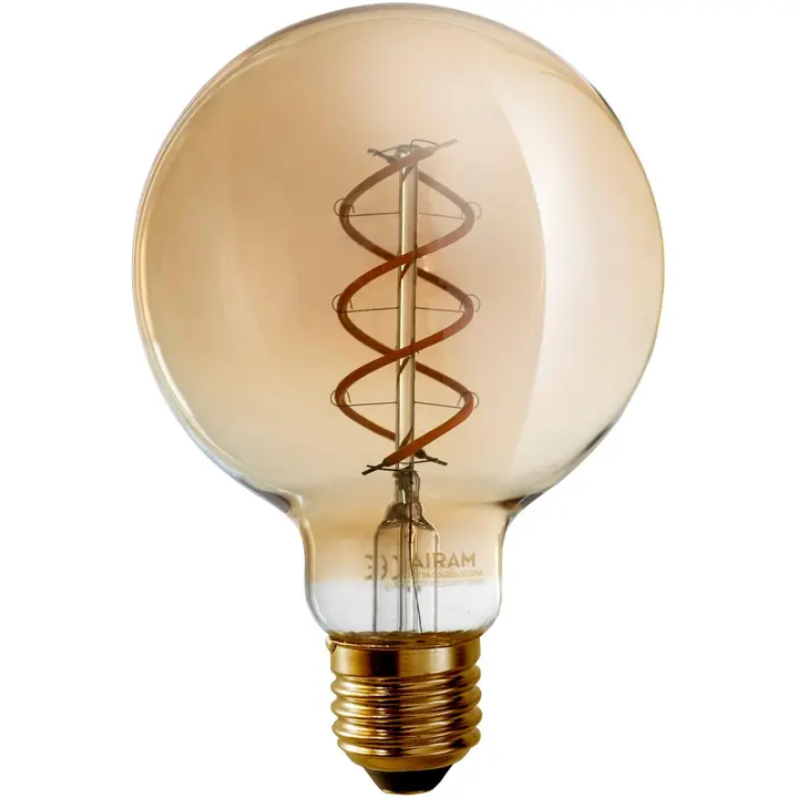 Airam led decor fullglass G95 822 400lm E27 himmennettävä, amber