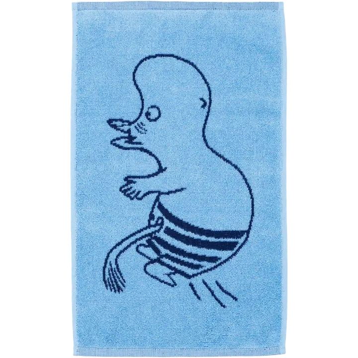 Moomin Arabia käsipyyhe 30x50 Muumipeikko sininen GOTS