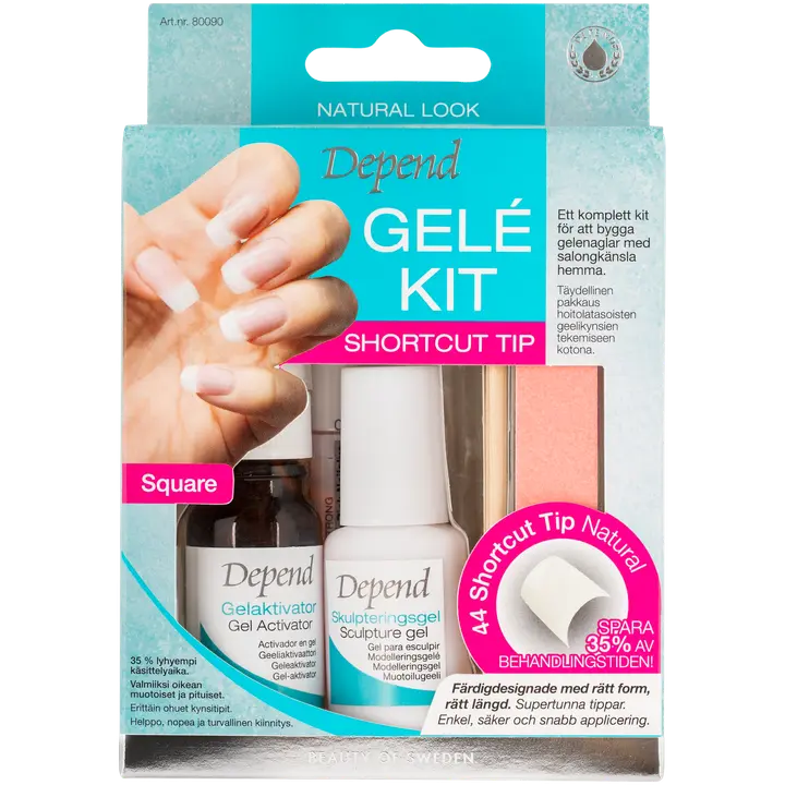 Depend Gelékit -Geelikynsipakkaus Natural Look Shortcut Tip nr 80090