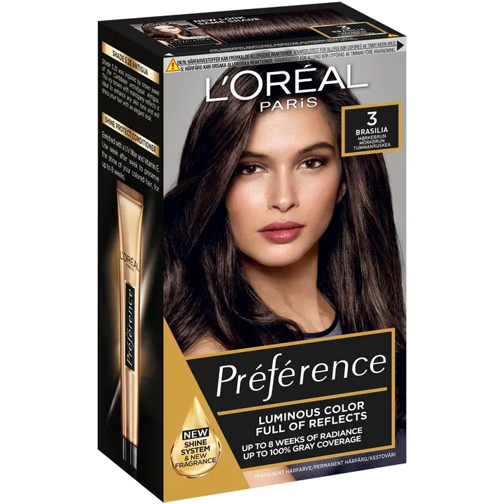 L'Oréal Paris Préférence 3 Brasilia Dark Brown Tummanruskea kestoväri 1kpl