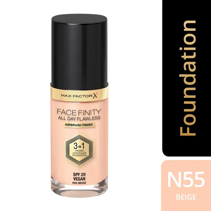Max Factor Facefinity All Day Flawless 3in1 Foundation 55 Beige 30ml