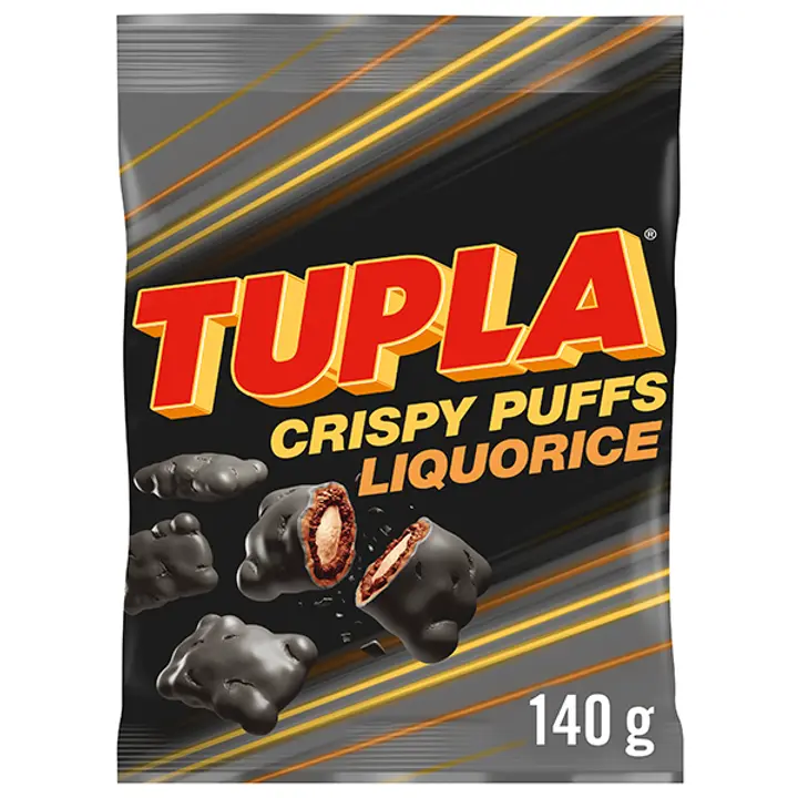 Tupla Crispy Puffs Liquorice makeinen 140g