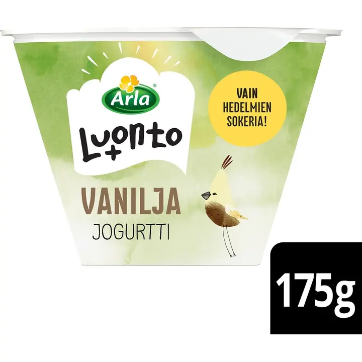 Arla Luonto+ AB laktoositon 175 g vaniljajogurtti