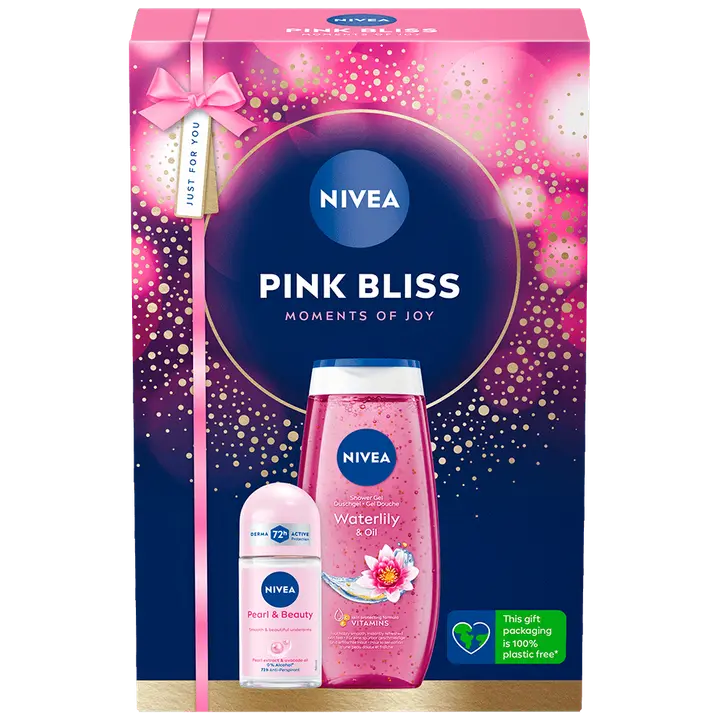 NIVEA Pink Bliss lahjapakkaus 2025 sis. 2 tuotetta