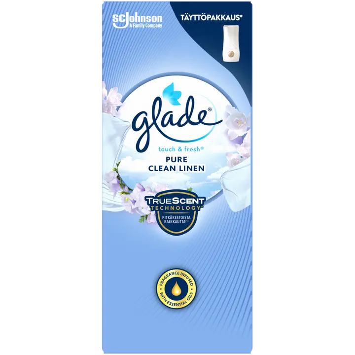 Glade 10ml Touch & Fresh Pure Clean Linen ilmanraikastintäyttö