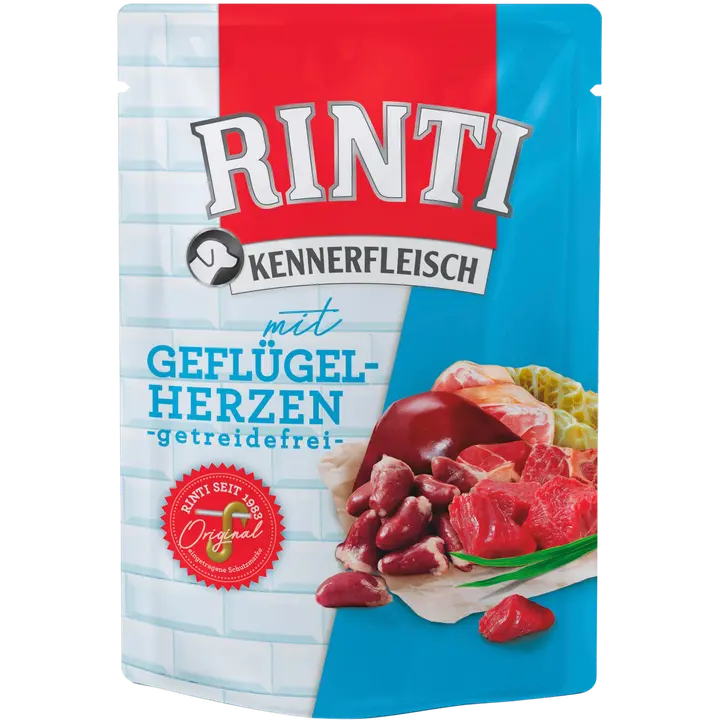 Rinti Kennerfleisch koira Siipikarjansydän 400g