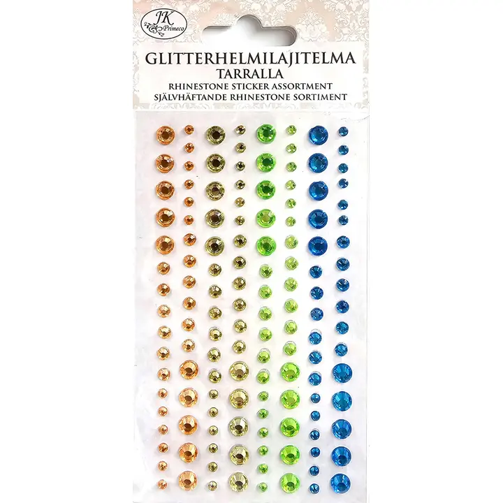 J.K. Primeco glitterhelmitarralajitelma keltavihreä