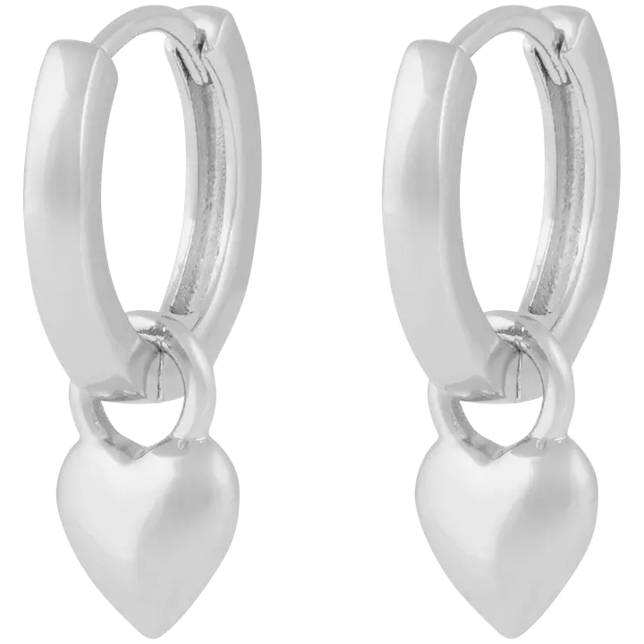 SNÖ of Sweden Lovely rengasriipus korvakorut hopea