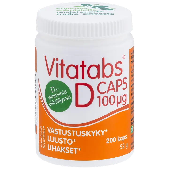 Vitatabs D-Caps 100 D3-vitamiinikapseli 200 kaps