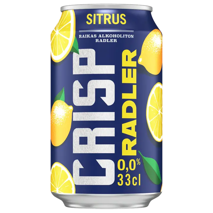 Crisp Radler Sitrus alkoholiton olut 0% tölkki 0,33L