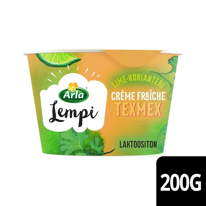 Arla Lempi Texmex Crème fraîche 200 g lime-korianteri laktoositon