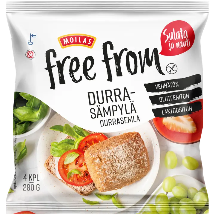 Moilas Gluten-Free From Durrasämpylä 4/280g kypsä pakaste
