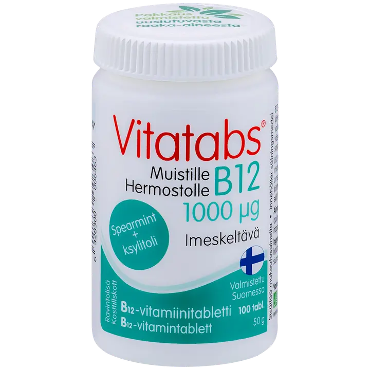 Vitatabs B12 Spearmint 1000 µg B12-vitamiinitabletti 100 tabl