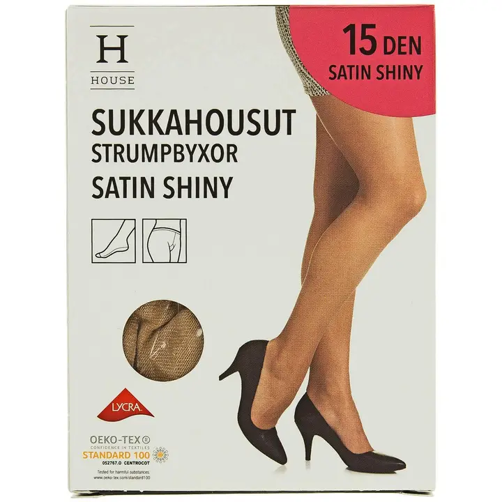 House sukkahousut Satin Shiny 15 den Camel,  koko 44-48