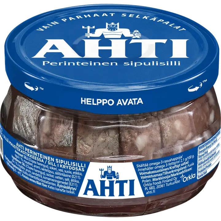 Ahti perinteinen sipulisilli, silliä mausteliemessä 240/150g