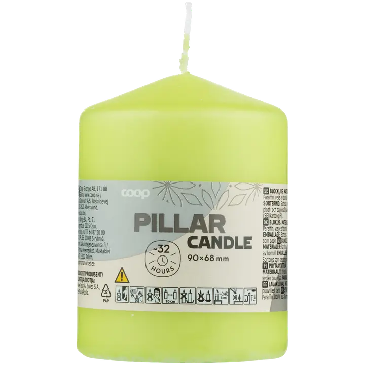 Coop pöytäkynttilä lime 68x90