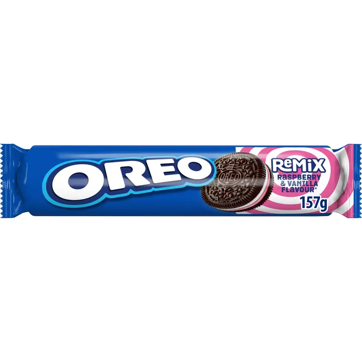 Oreo Remix Raspberry & vanilla  täytekeksi 157g