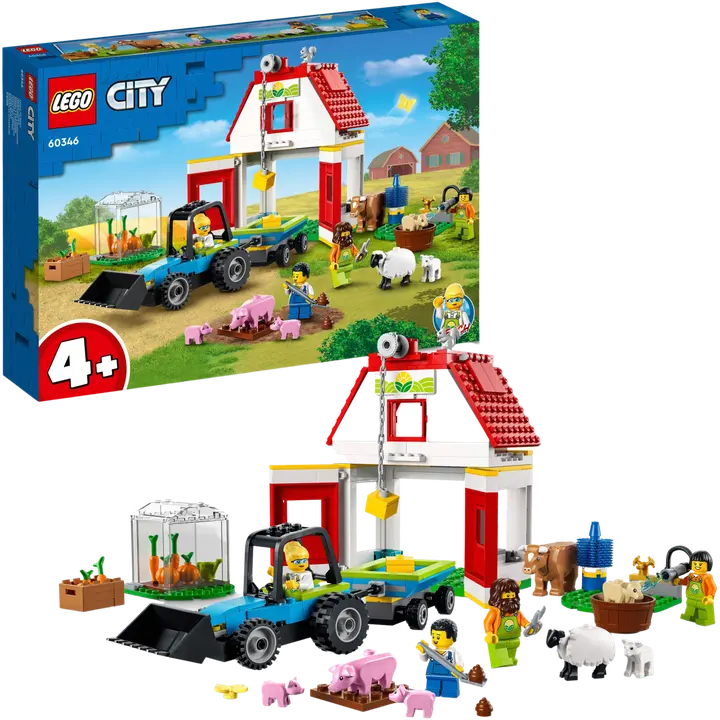 LEGO® City Ulkorakennus ja maatilan eläimet 60346