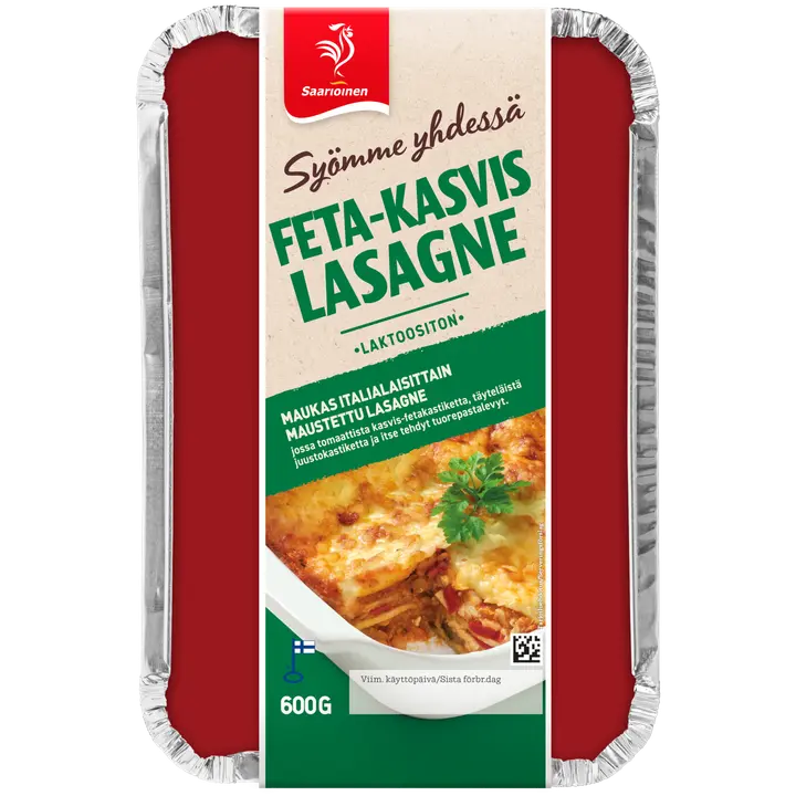 Saarioinen Feta-kasvislasagne 600g