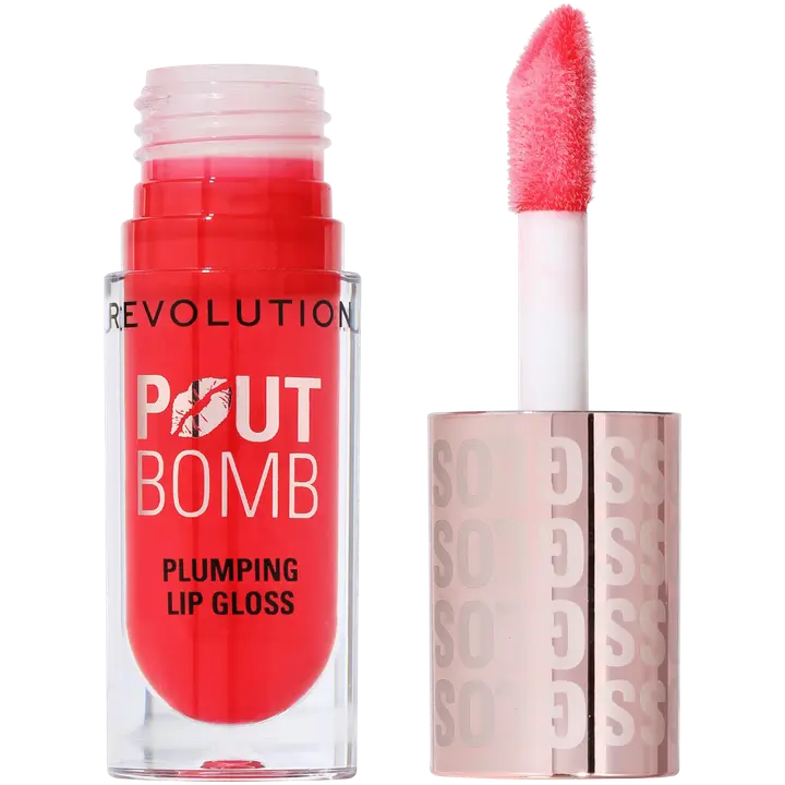 Revolution pout bomb plumping huulikiilto 4,6ml cherry sheer punainen