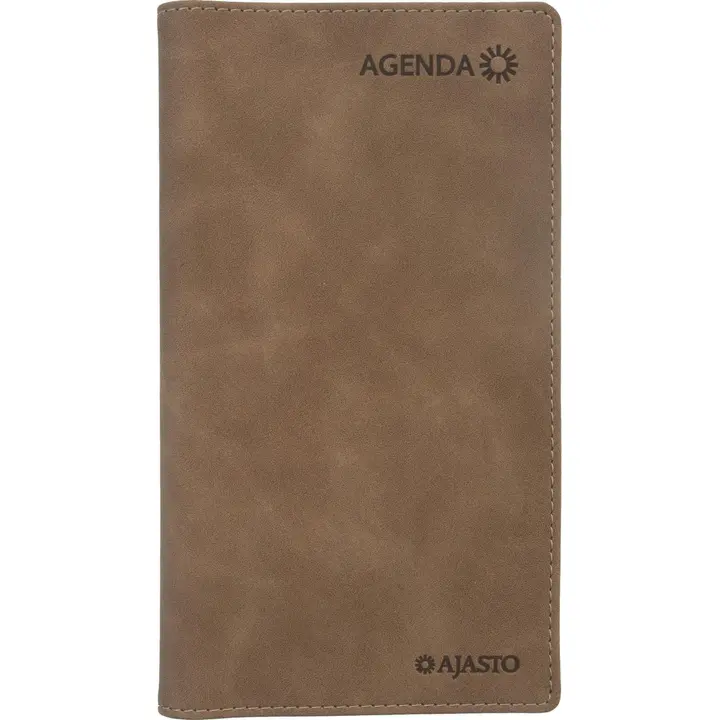 Ajasto taskukalenteri Agenda horizontal, ruskea
