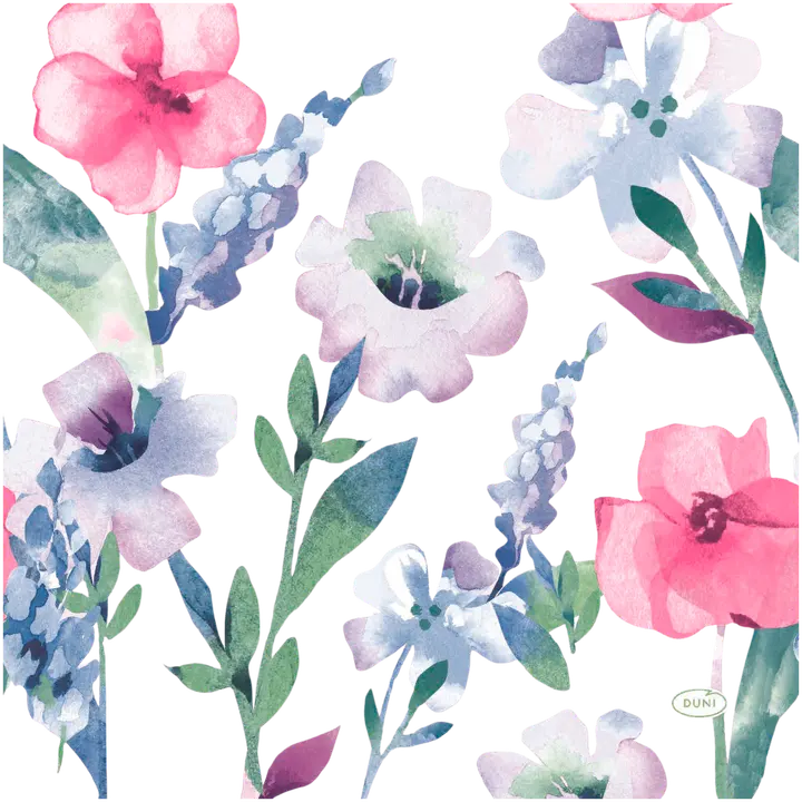 DUNI Tissue-lautasliina 33 x 33 cm Everbloom 3-krs, 20 kpl