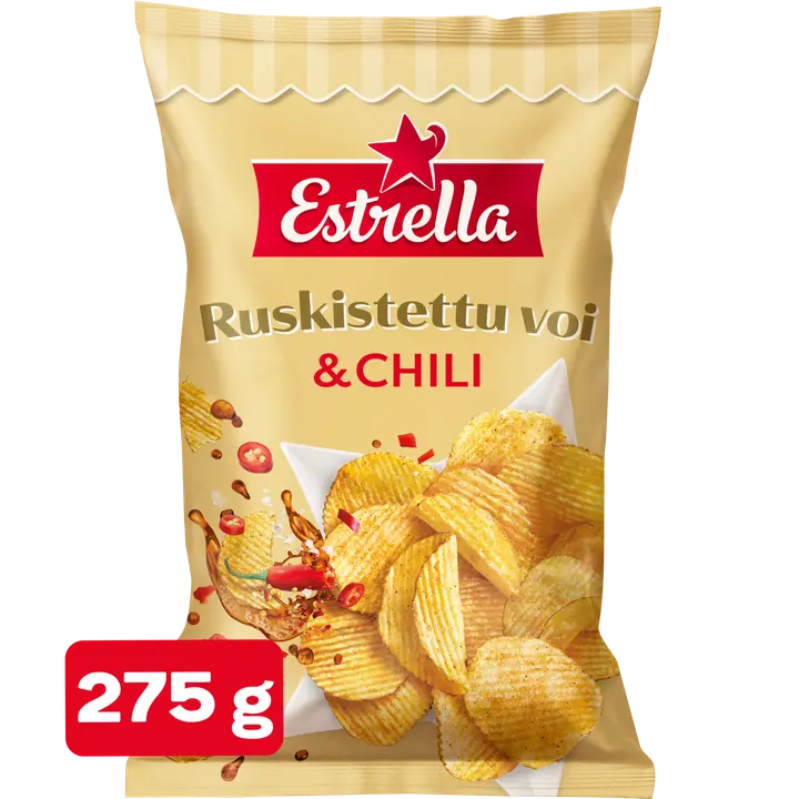 Estrella Ruskistettu voi & Chili sipsi 275g