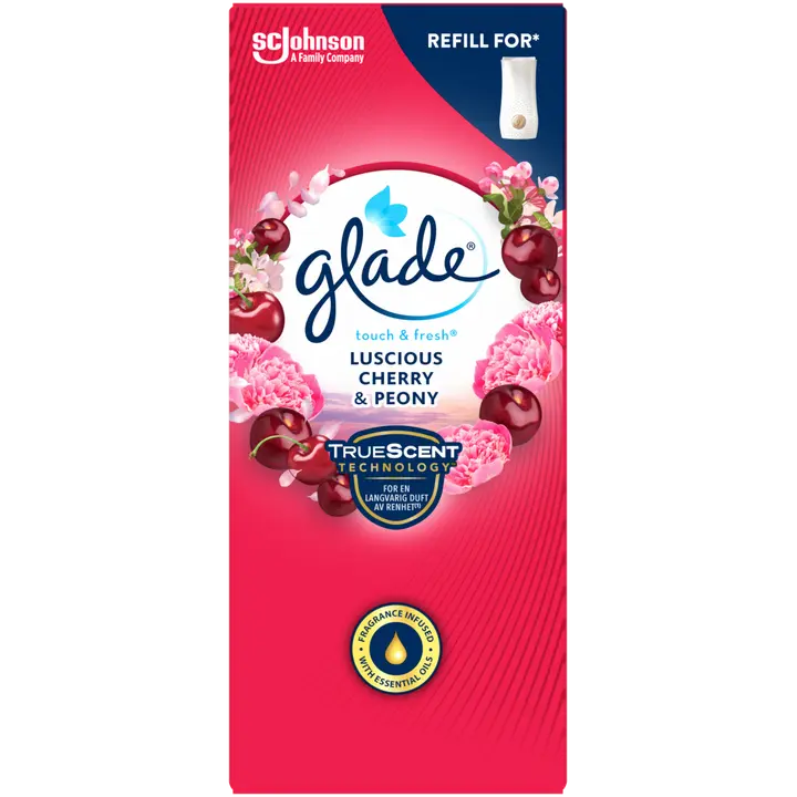Glade One Touch & Fresh 10 ml Peony&Cherry ilmanraikastin täyttöpakkaus