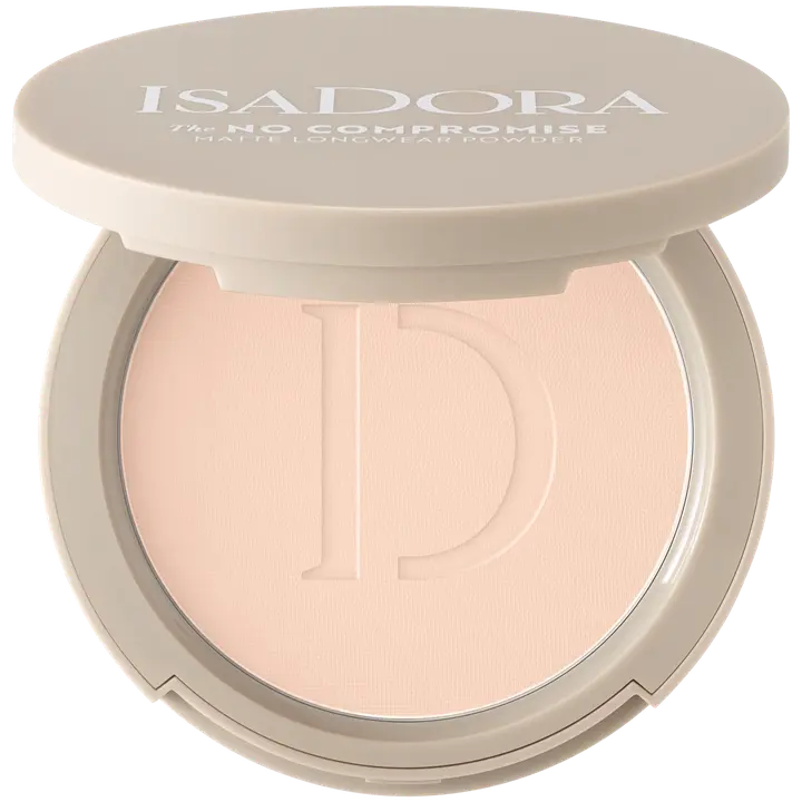 Isadora The No Compromise Matte Longwear Powder puuteri 61 Cool Ivory 7 g