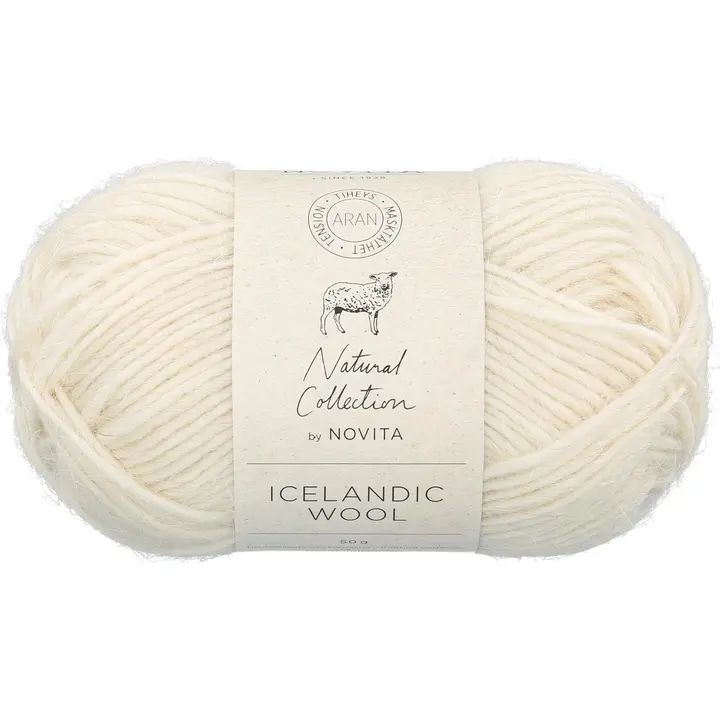 Novita Icelandic Wool 50g luonnonvalkoinen 010