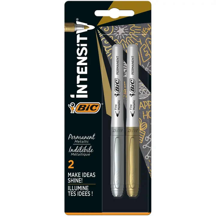 BIC Intensity kulta-hopeatussi 2kpl