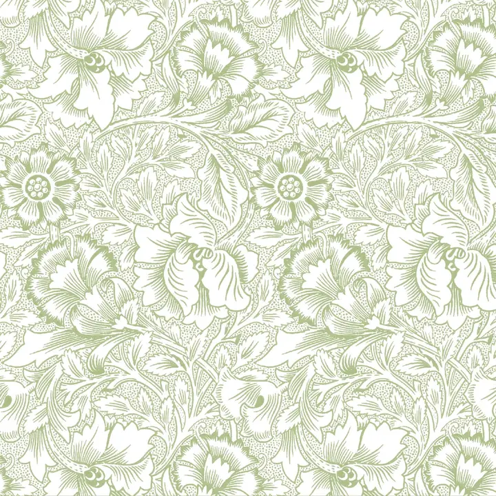 William Morris Pink & Poppy vaaleanvihreä lautasliina 20kpl/24cm