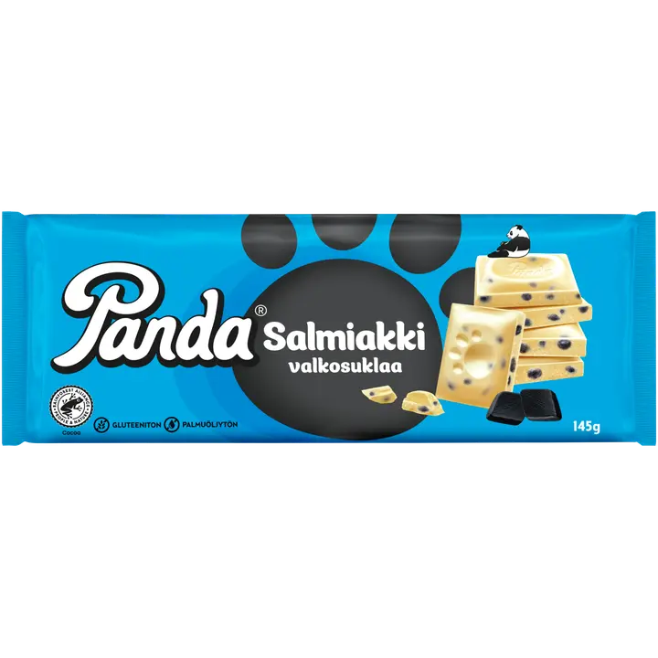 Panda salmiakki valkosuklaalevy 145g