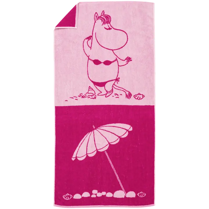 Moomin Arabia Muumi kylpypyyhe 70x140 Niiskuneiti v.pun.GOTS